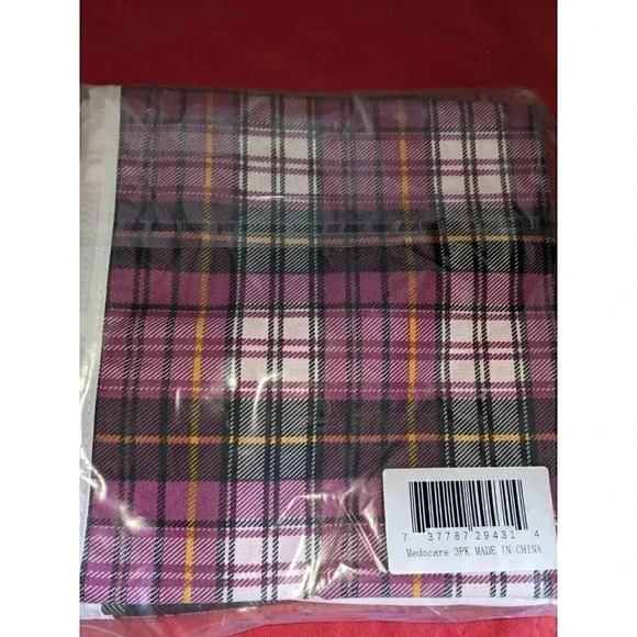 Medokare Adult Bibs Premium Waterproof Clothing Protector Plaid Pattern‎ 3 Pack - Picture 4 of 4